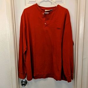 AE orange henley mens XL